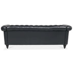 GEITIN 84.65 PU Rolled Arm Chesterfield 3 Seater Sofa