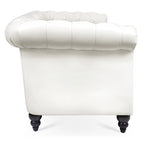 GEITIN 84.65 PU Rolled Arm Chesterfield 3 Seater Sofa
