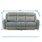 Roundhill Furniture Wesley Transitional Manual Reclining Sofa, Gray