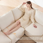 Modern L Shape Modular Sofa,Chenille Sectional Couch Set w/2 Pillows