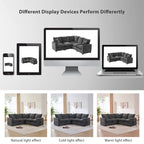 Modern L Shape Modular Sofa,Chenille Sectional Couch Set w/2 Pillows