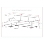 WYNDENHALL Brixley Mid Century 102 inch Wide Left Sofa Sectional