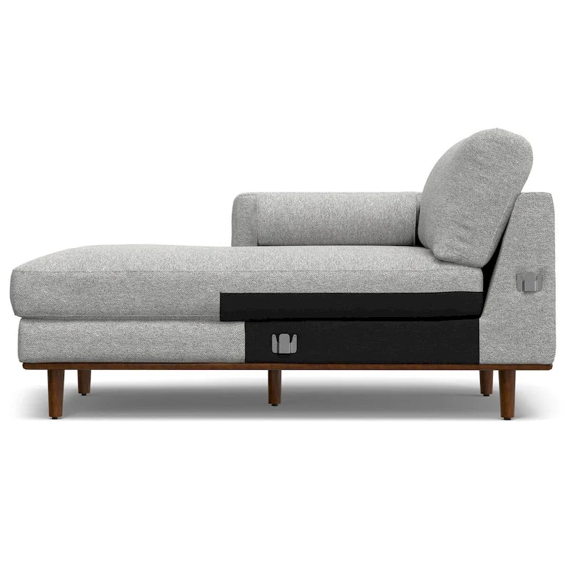 WYNDENHALL Brixley Mid Century 102 inch Wide Left Sofa Sectional