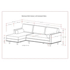 WYNDENHALL Brixley Mid Century 102 inch Wide Left Sofa Sectional