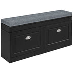 Shoe Rack Bench with Cushion, 2 Drawers and Adjustable Shelf