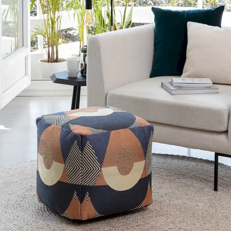 Jani Martinique 18 x 18 x 18 Square Indoor/Outdoor Pouf Ottoman