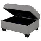 112-inch Modern L-shaped Sectional Sofa with Reversible Chaise, Storage Ottoman and Two Cup Holders - 112W x 80D x 33.7H