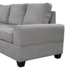 112-inch Modern L-shaped Sectional Sofa with Reversible Chaise, Storage Ottoman and Two Cup Holders - 112W x 80D x 33.7H