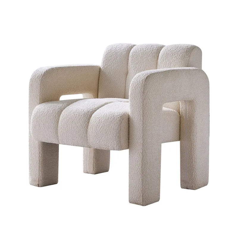 31.10 Wide Boucle Upholstered Accent Chair for Living Room