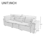 105 3 Seater Sofa with Removable Back Cushions and 5 Pillows