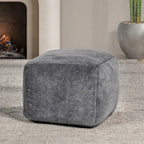 Villa by Classic Home Heirloom 18 Velvet Pouf