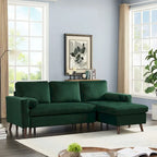 88 W L-Shaped Reversible Multifunctional Sofa Bed with Storage Recliner