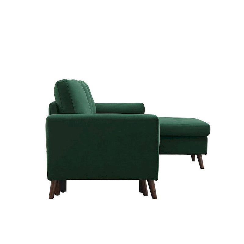 88 W L-Shaped Reversible Multifunctional Sofa Bed with Storage Recliner