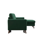 88 W L-Shaped Reversible Multifunctional Sofa Bed with Storage Recliner