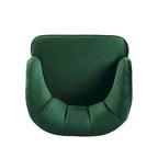Upholstered Barrel Accent Chair With Wooden Legs