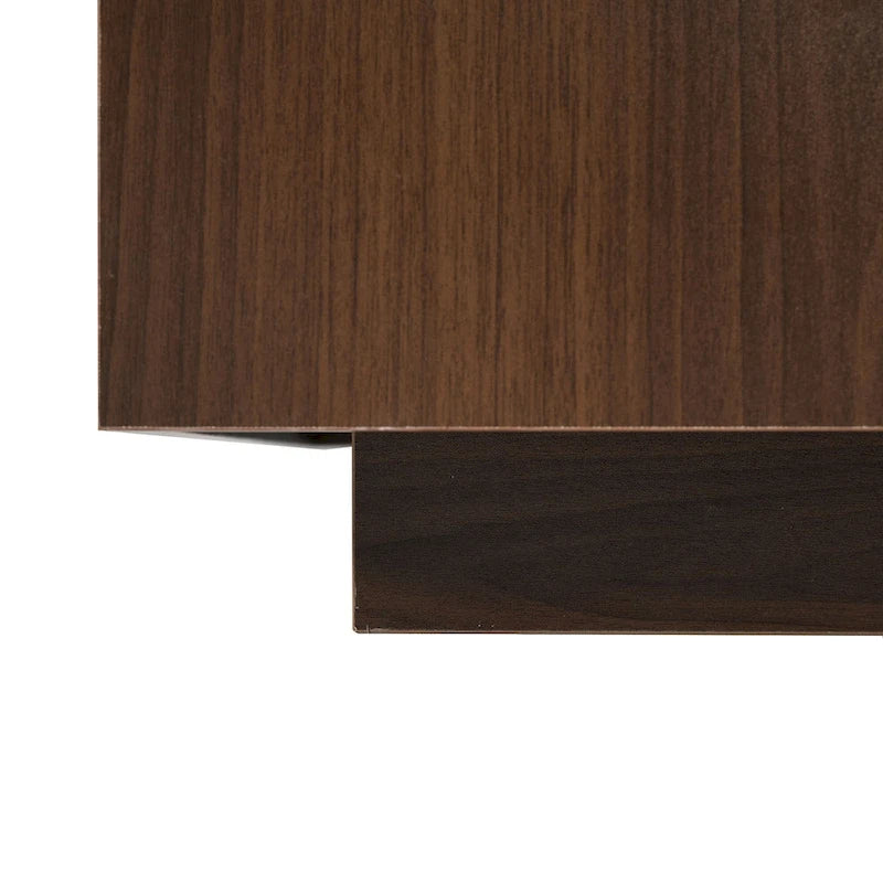 Square 360Rotating Coffee Table with 2 Drawers