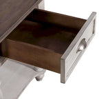 Ocean Isle Antique White & Weathered Pine Drawer End Table