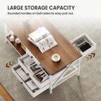 Coffee Table with 4 Storage Drawers - 19.7D x 43.3W x 19.5H