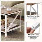 Coffee Table with 4 Storage Drawers - 19.7D x 43.3W x 19.5H