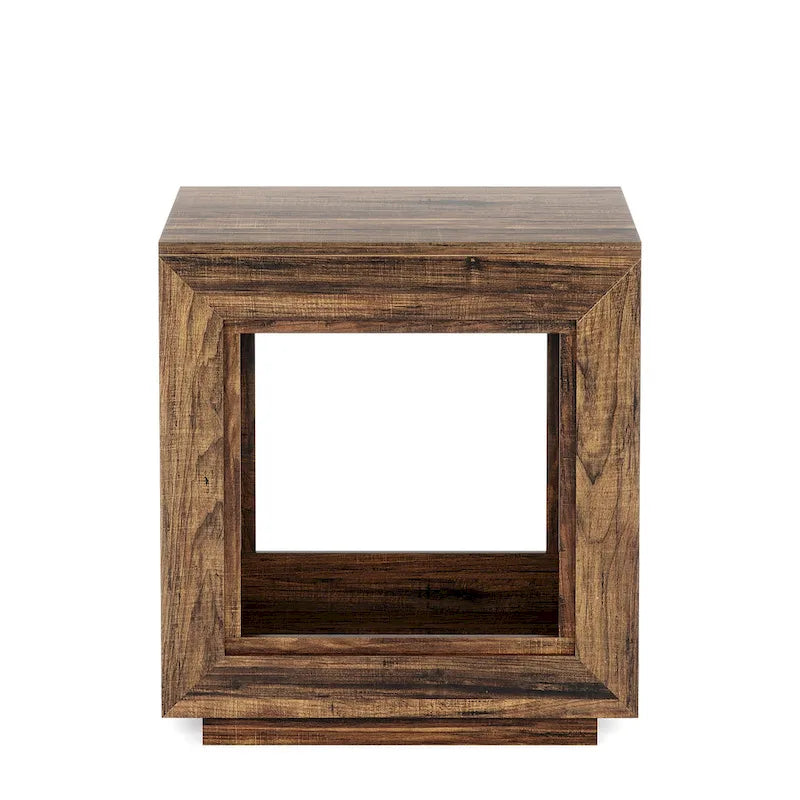 23.62-inch Farmhouse Rectangular End Side Table Nightstand Bedside Table for Living Room
