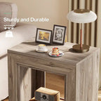 23.62-inch Farmhouse Rectangular End Side Table Nightstand Bedside Table for Living Room