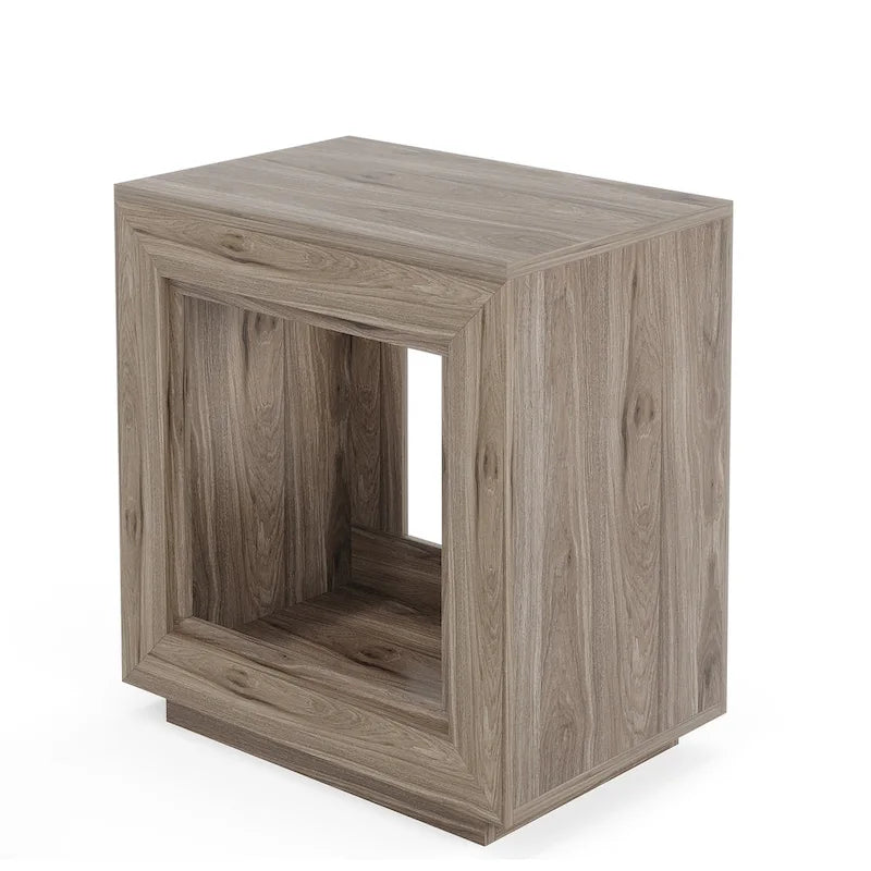 23.62-inch Farmhouse Rectangular End Side Table Nightstand Bedside Table for Living Room