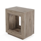 23.62-inch Farmhouse Rectangular End Side Table Nightstand Bedside Table for Living Room