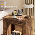 23.62-inch Farmhouse Rectangular End Side Table Nightstand Bedside Table for Living Room