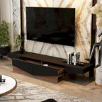 Black&White color scheme TV Cabinet,Entertainment center with 2Drawers - 78.7W