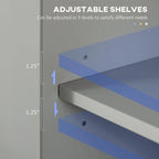 Freestanding Bathroom Linen Cabinet with 2 Cabinets and Countertop, Bathroom Floor Cabinet