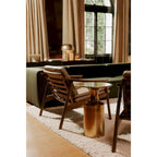 Macari Art Deco Polised Aluminum Accent Table - 14.5W x 14.5D x 21H