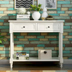 Daisy Series Console Table with 2 Drawers and Bottom Shelf