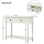 Daisy Series Console Table with 2 Drawers and Bottom Shelf
