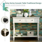 Daisy Series Console Table with 2 Drawers and Bottom Shelf