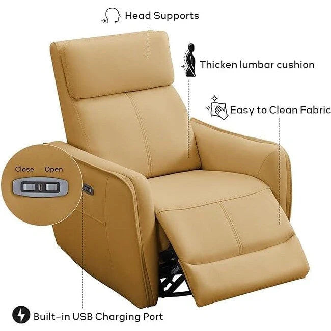 32.3 Wide Power Swivel Rocker Recliner Chairwith USB Ports