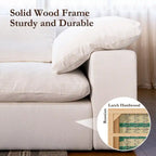 90.56 Slipcovered Modular Cloud Sofa -Loveseat