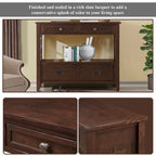 36 Farmhouse Pine Wood Console Table Entry Sofa Table with 4 Drawers & 1 Storage Shelf