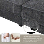 Combination Modular Convertible Sectional Sofa with Ottoman