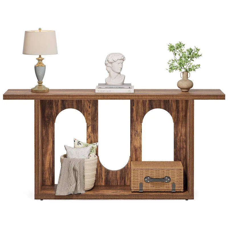 70.87-inch Wood Sofa Console Table for Entryway Living Room