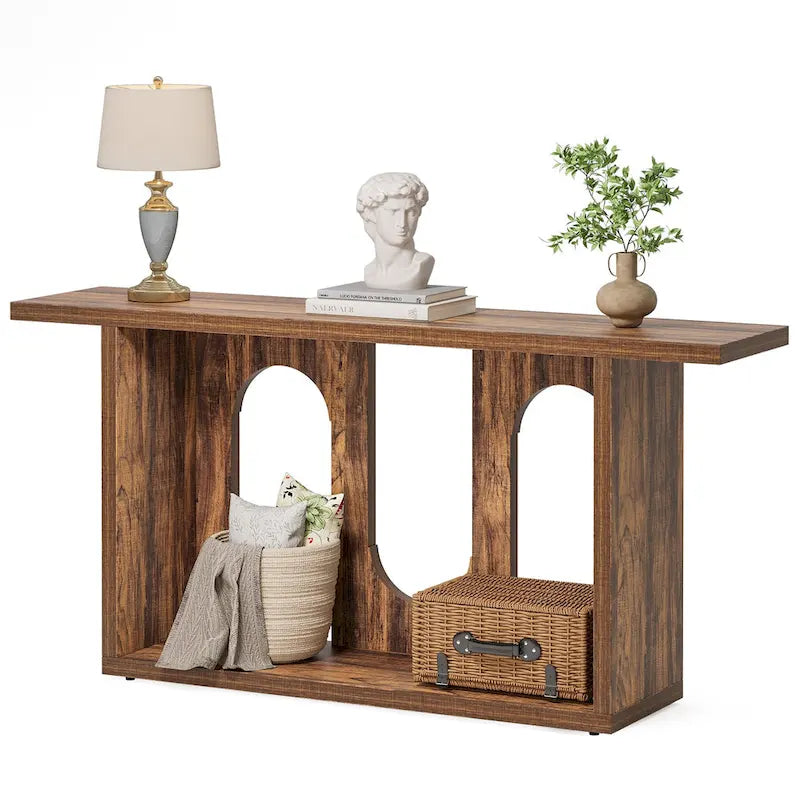 70.87-inch Wood Sofa Console Table for Entryway Living Room