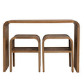 Wood Waterfall Edge Table and 2 Nesting Side Tables - 45.0L x 14.0W x 30.0H