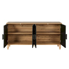 Carved Symmetrical Design Door Sideboard
