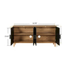 Carved Symmetrical Design Door Sideboard