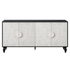 Carved Symmetrical Design Door Sideboard