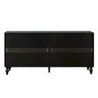 Carved Symmetrical Design Door Sideboard