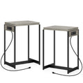 Nightstands Set of 2 with Charging Station