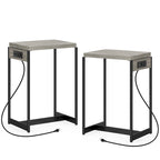 Nightstands Set of 2 with Charging Station
