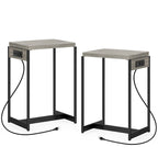 Nightstands Set of 2 with Charging Station
