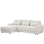 92.9W L-shaped Modular Sectional Sofa with Cushions and 3 Pillows