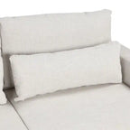 92.9W L-shaped Modular Sectional Sofa with Cushions and 3 Pillows